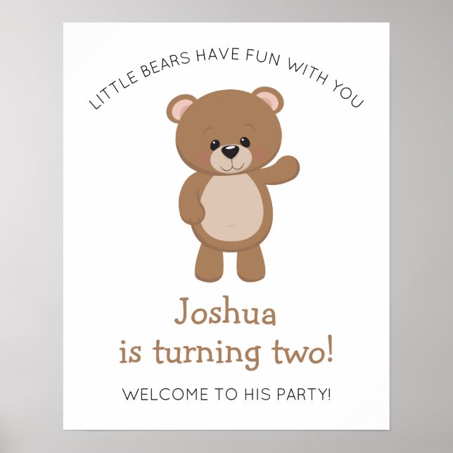 Poster Little Bear Turin Two Woodland 2e anniversaire (Devant)