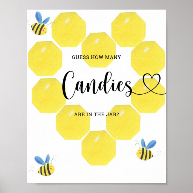 Poster Little BEE devine combien de canettes (Devant)
