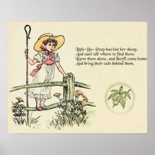 Poster Little Bo Peep Nursery Rhyme