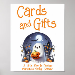 Poster Little Boo Neutral Baby shower Cartes et Cadeaux