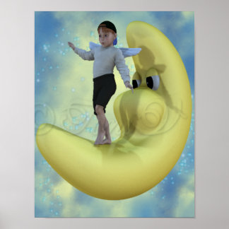 Poster Little Boy Angel at Play