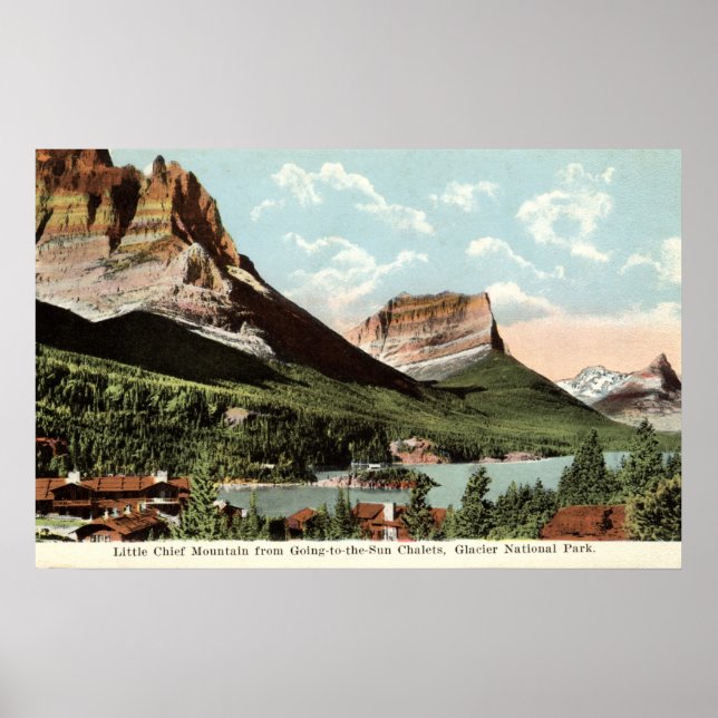 Poster Little Chief Mountain, Parc national des Glaciers, (Devant)