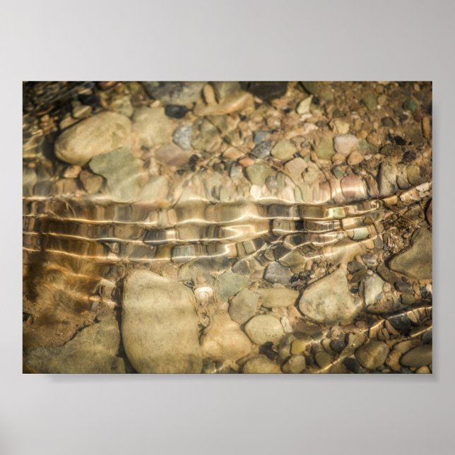 Poster Little Creek Pebbles Rocks Nature (Devant)