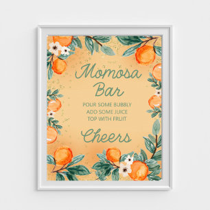 Poster Little Cutie Orange Momosa Bar