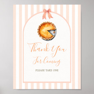Poster Little Cutie Pie Orange En vichy Merci