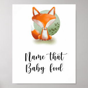 Poster Little Fox - Nommez cette nourriture pour bébé