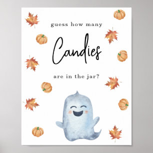 Poster Little ghost - Combien de bonbons