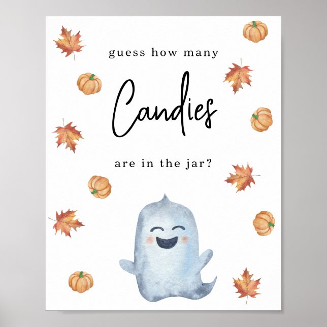 Poster Little ghost - Combien de bonbons (Devant)