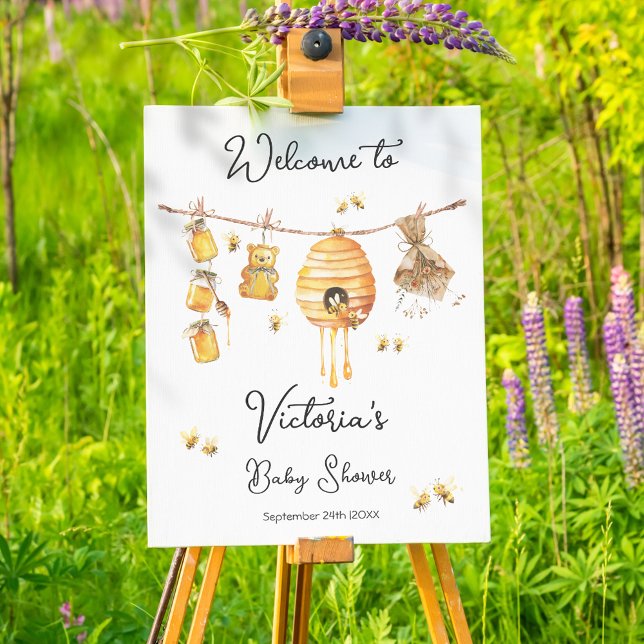 Poster Little Honey Bee Baby shower (Créateur téléchargé)