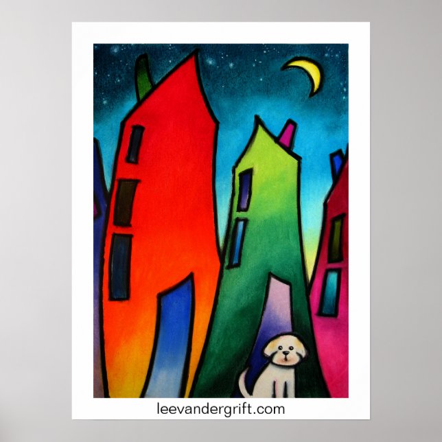 Poster Little Lost dog.09 smlrjpg, leevandergrift.com (Devant)