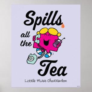 Poster Little Miss Chatterbox Déverse Tout Le Thé