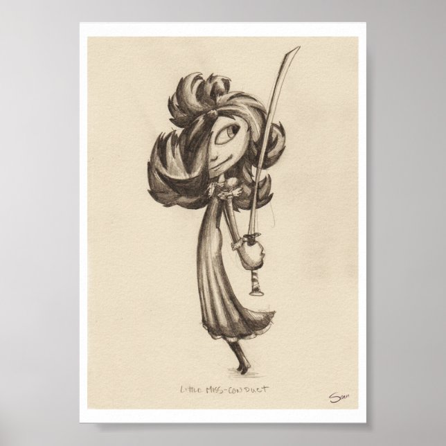 Poster Little Miss-Conduct Print (Devant)
