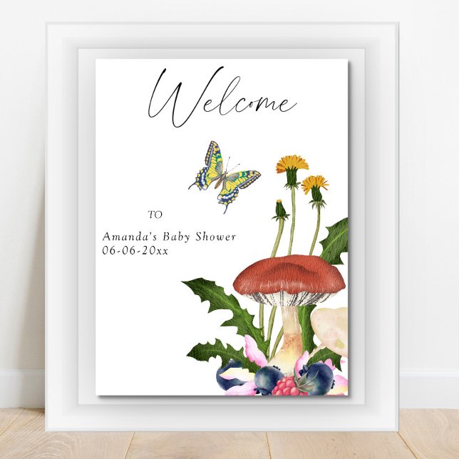 Poster Little Mushroom - baby shower de bienvenue (Créateur téléchargé)