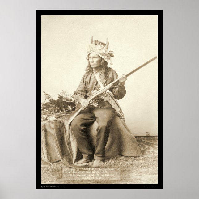 Poster Little, Oglala Indian Pine Ridge SD 1890 (Devant)