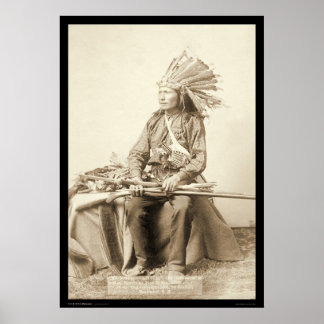 Poster Little, Porter le coiffeur à Wounded Knee SD 1890