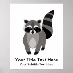 Poster Little Raccoon Rascal Personnalisé