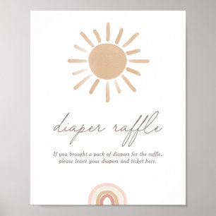 Poster Little Ray of Sunshine Baby shower Déchets Raffle