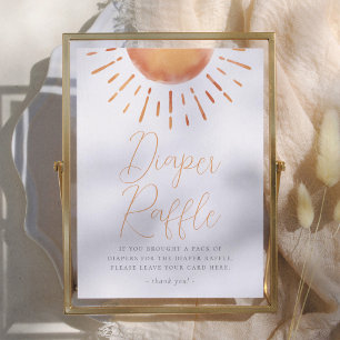 Poster Little Ray of Sunshine Baby shower Déchets Raffle