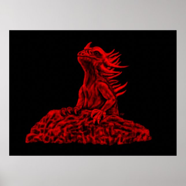 Poster Little red Dragon (Devant)
