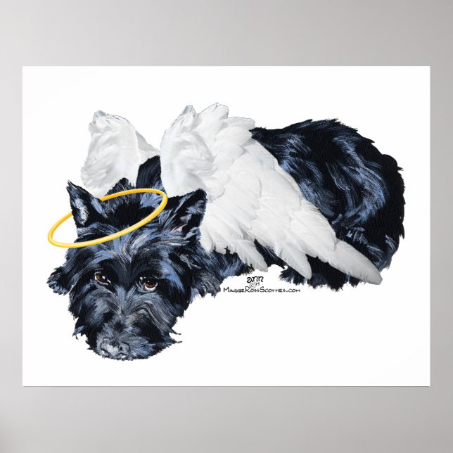 Poster Little Resting Scottie Angel (Devant)