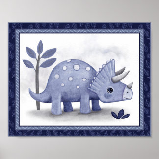 Poster Little Roar Dinosaur - Tricératops