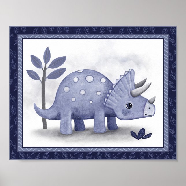 Poster Little Roar Dinosaur - Tricératops (Devant)