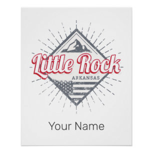 Poster Little Rock Arkansas City États-Unis Design USA