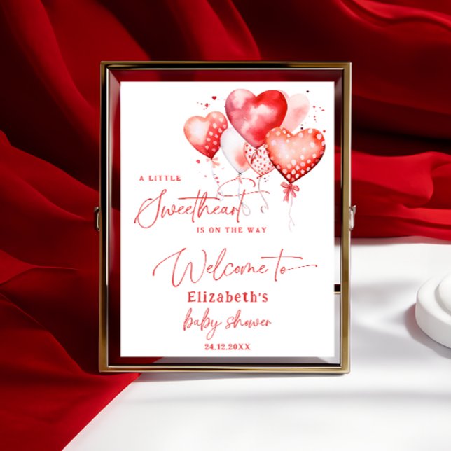 Poster Little Sweetheart Valentine Day Baby Welcome (Créateur téléchargé)