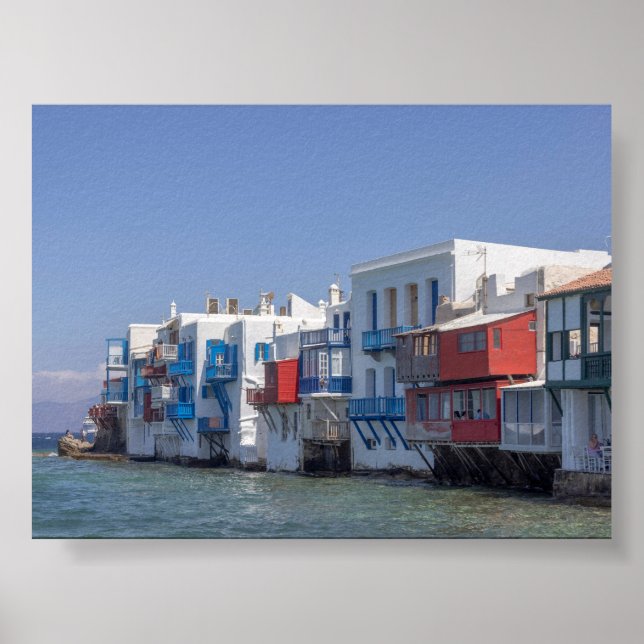 Poster Little Venice in Mykonos (Devant)