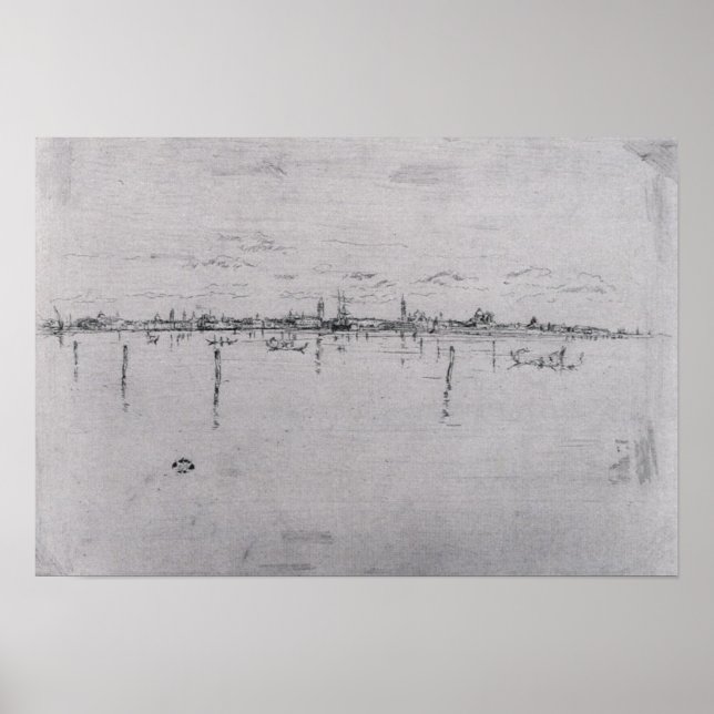 Poster Little Venice par James Abbott McNeill Whistler (Devant)
