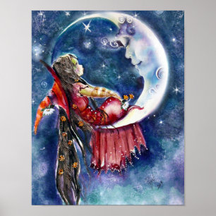 Poster Little Witch & Moon