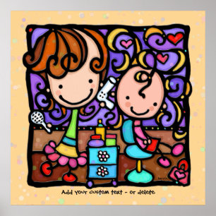 Poster LittleGirlie aime son salon de cheveux TAN