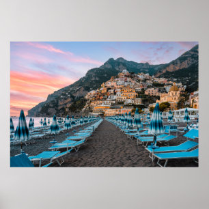 Poster Littoral Campanie, Italie
