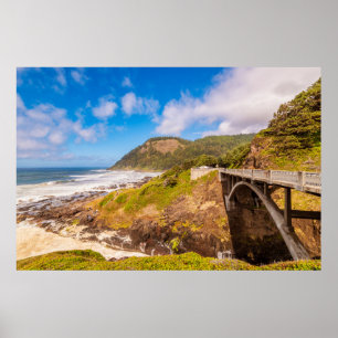 Poster Littoral Chasme de Cook, Yachat, Oregon