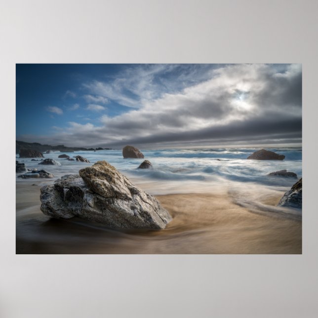 Poster Littoral | Stormy Big Sur, Californie (Devant)