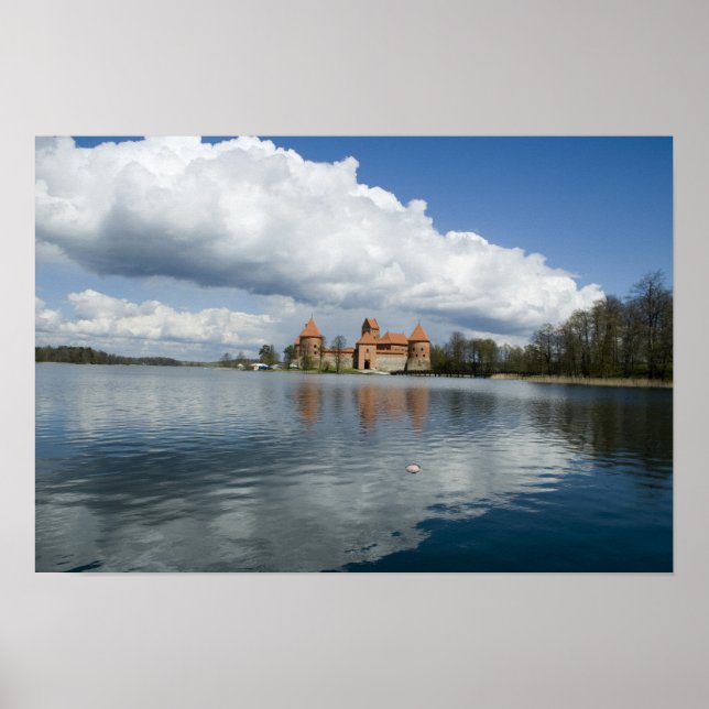 Poster Lituanie, Trakai. Château de l'île (Devant)