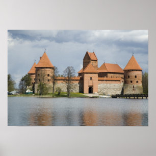 Poster Lituanie, Trakai. Château de l'île 2