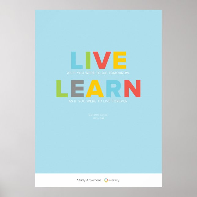 Poster Live and Learn (Devant)
