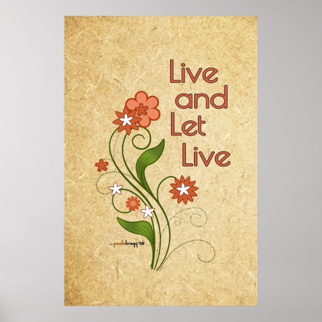 Poster Live and Let Live (programmes en 12 étapes) (Devant)