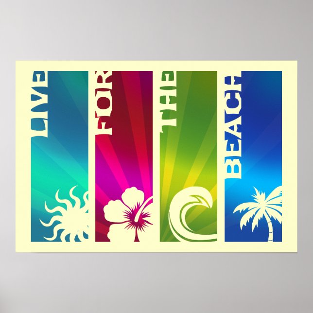 Poster Live for the Beach (Devant)