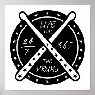 Poster Live For The Drums