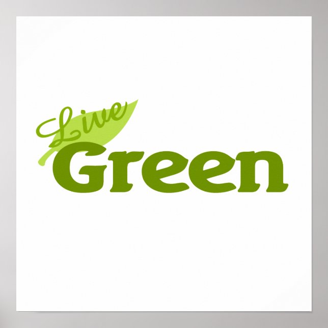 Poster Live Green (Devant)