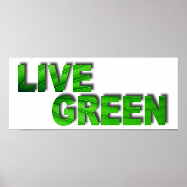 Poster Live Green (Devant)