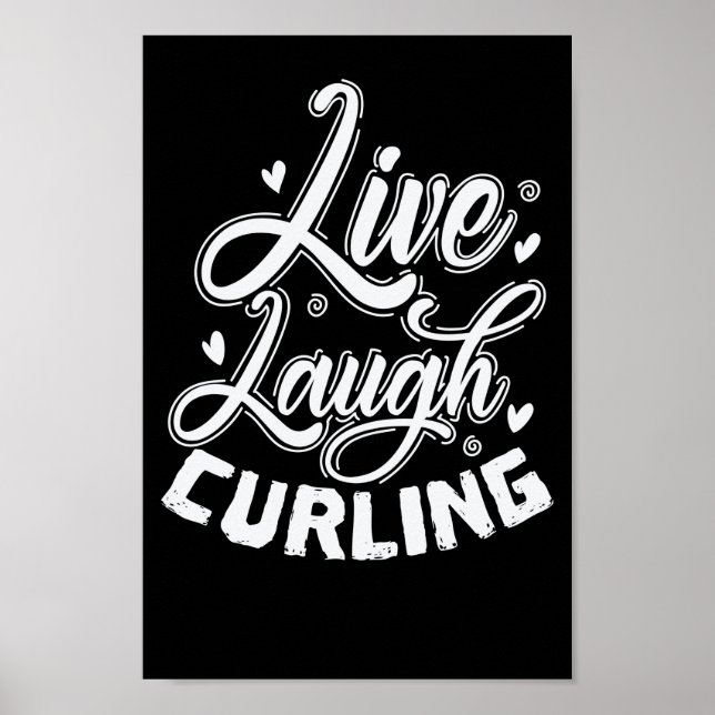 Poster Live Laugh Curling (Devant)