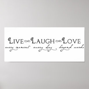 Poster Live Laugh Love
