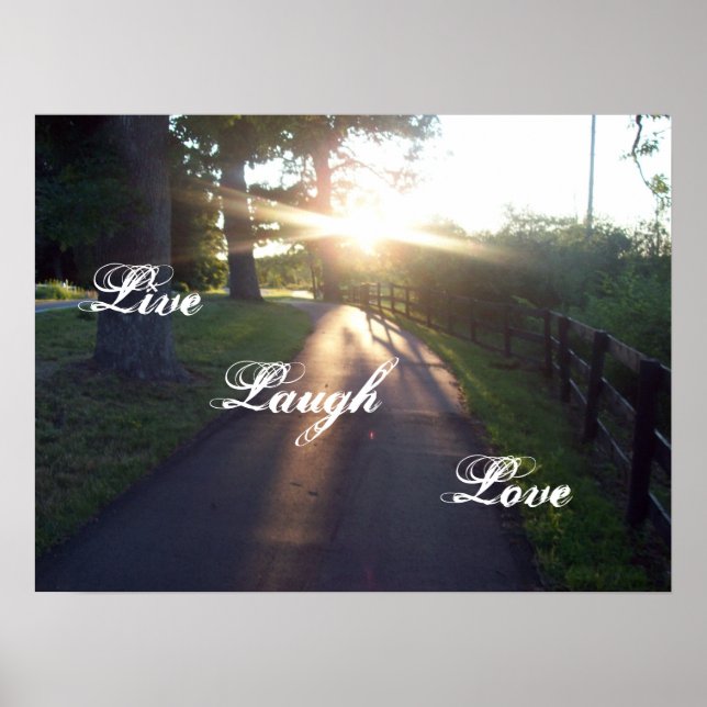 Poster Live Laugh Love (Devant)