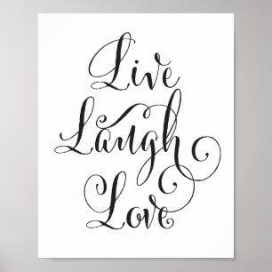 Poster Live, Laugh, Love art print
