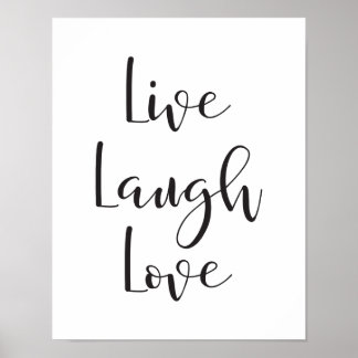 Poster Live Laugh Love, Motivational, Inspirational Print