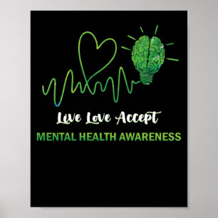 Poster Live Love Accepter la sensibilisation à la santé m