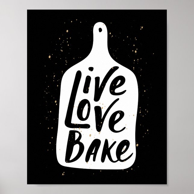 Poster Live Love Bake Baker (Devant)